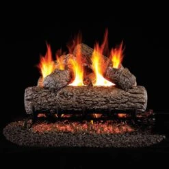 Real Fyre R Golden Oak Vented Gas Log Set, Stainless Steel, ANSI Certified