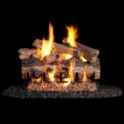 Real Fyre B Royal English Oak Vented Gas Log Set, Stainless Steel