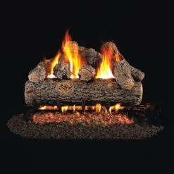 Real Fyre BD Royal English Oak Designer Vented Gas Log Set, Stainless Steel