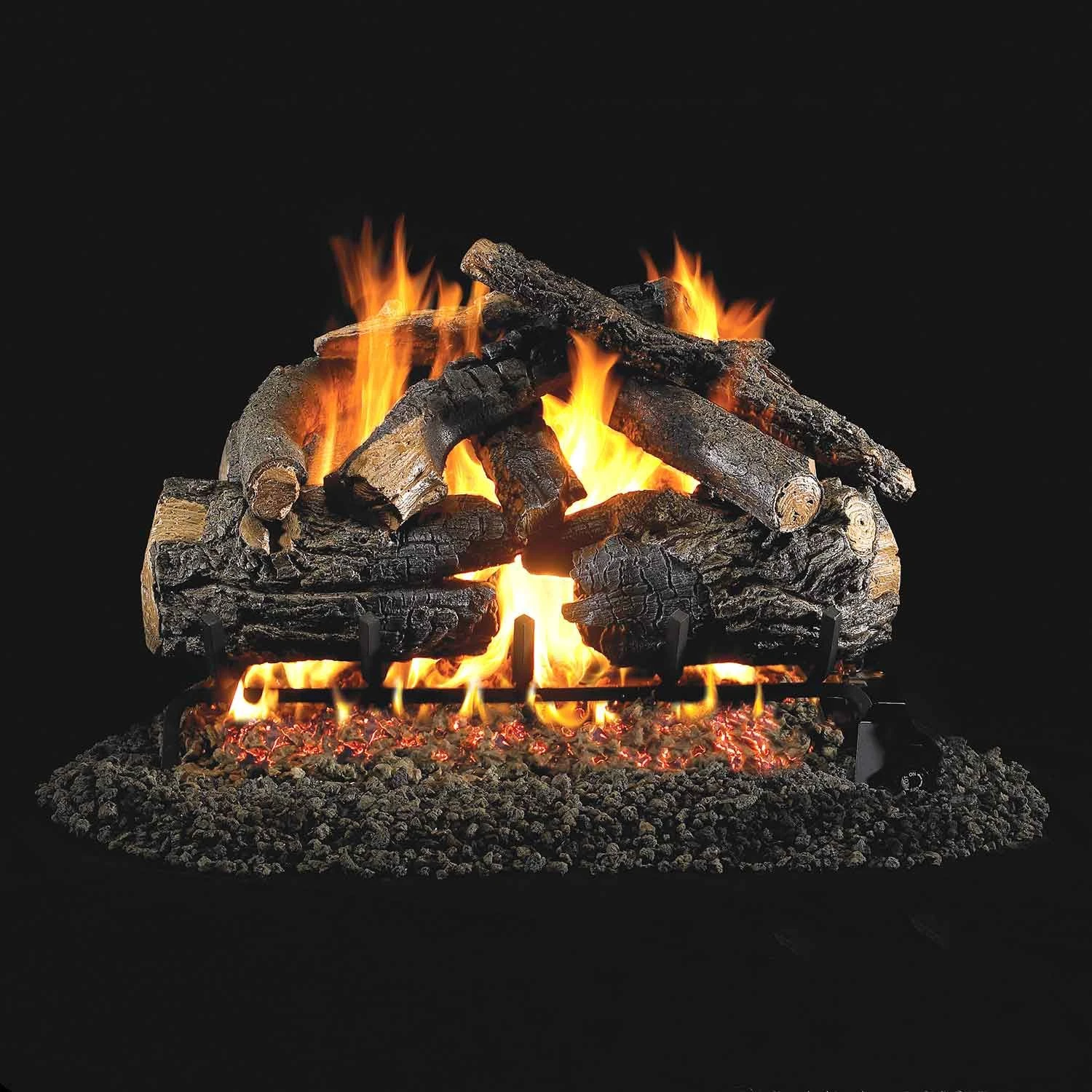 Real Fyre PN Pioneer Oak Vented Gas Log Set, Stainless Steel 1 Real Fyre PN Pioneer Oak Vented Gas Log Set, Stainless Steel