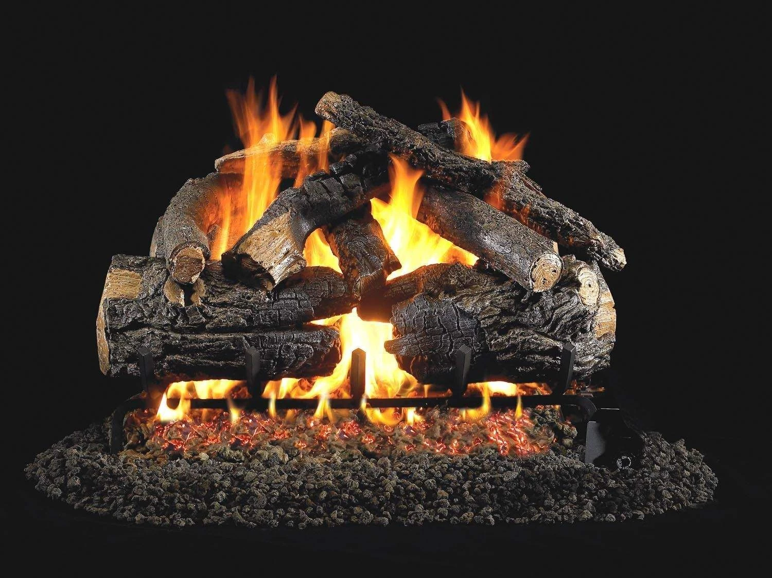 Real Fyre PN Pioneer Oak Vented Gas Log Set 1 Real Fyre PN Pioneer Oak Vented Gas Log Set