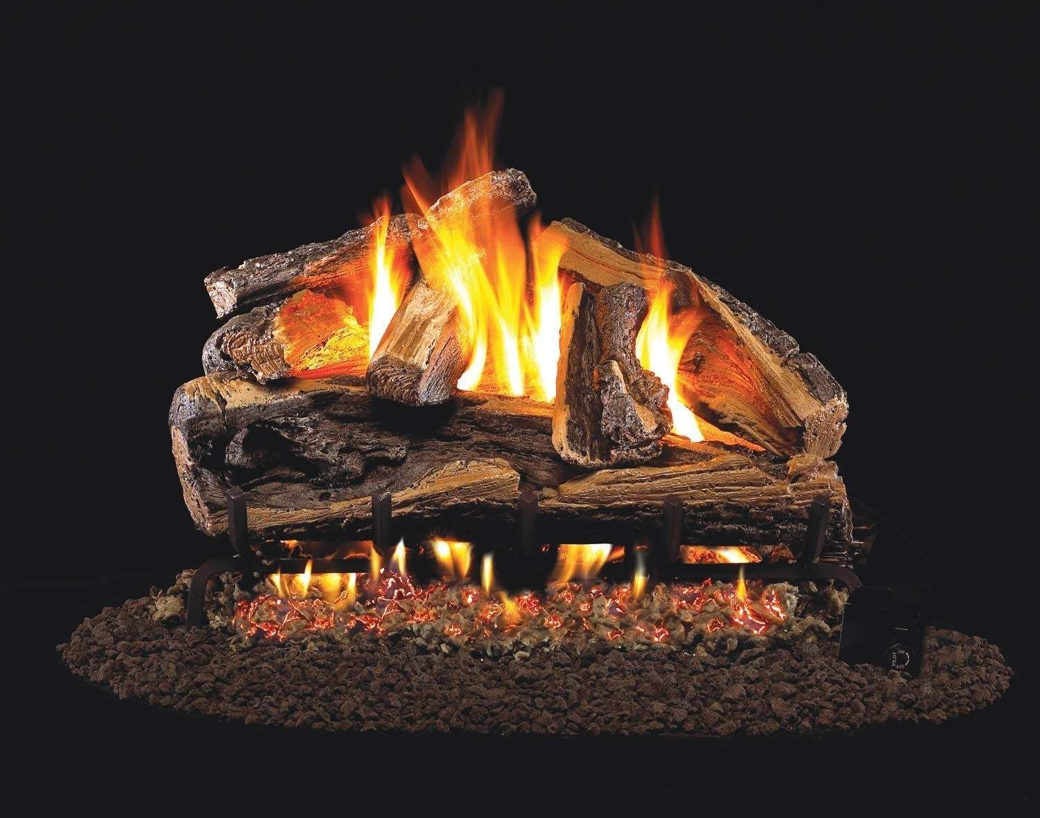 Real Fyre RRSO Rugged Split Oak Vented Gas Log Set 1 Real Fyre RRSO Rugged Split Oak Vented Gas Log Set
