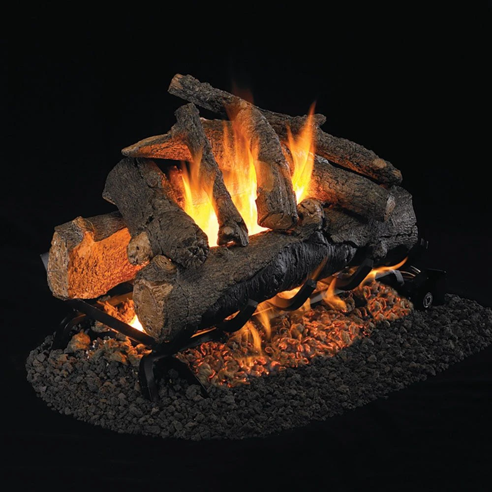 Real Fyre AO-2 American Oak Vented Gas Log Set, Double Sided, ANSI Certified 1 Real Fyre AO-2 American Oak Vented Gas Log Set, Double Sided, ANSI Certified