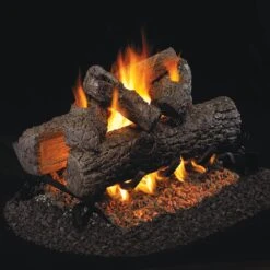 Real Fyre R-2 Golden Oak Vented Gas Log Set, Double Sided