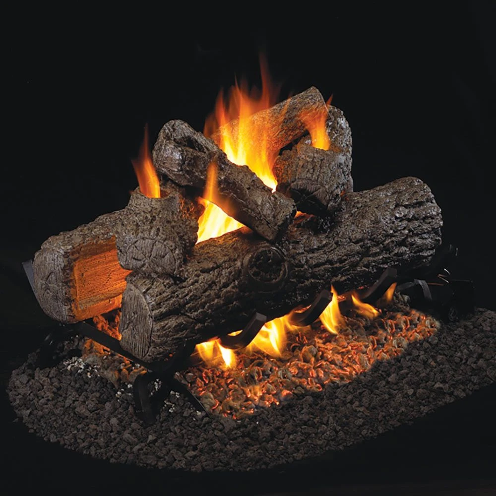 Real Fyre R Golden Oak Vented Gas Log Set, Double Sided, Stainless Steel, ANSI Certified 1 Real Fyre R Golden Oak Vented Gas Log Set, Double Sided, Stainless Steel, ANSI Certified