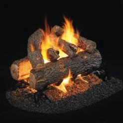 Real Fyre RDP-2 Golden Oak Designer Plus Vented Gas Log Set, Double Sided