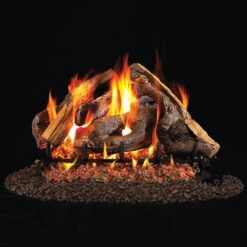 Real Fyre WS Woodstack Vented Gas Log Set, Stainless Steel, ANSI Certified
