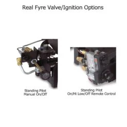 Real Fyre ECV-2 Evening Fyre Charred Ventless Gas Log Set, See-Thru, ANSI Certified -Natural Gas Fire Place Store vf 2 valve types remotes