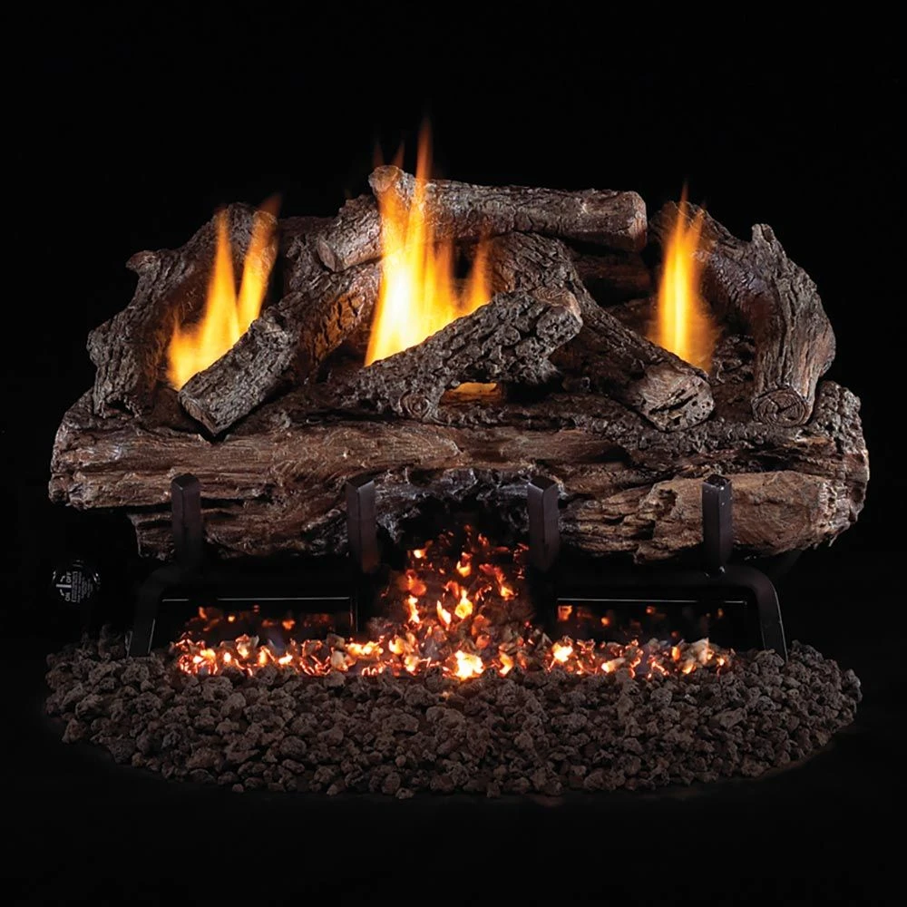 Real Fyre CHAS Charred Aged Split Ventless Gas Log Set, ANSI Certified 1 Real Fyre CHAS Charred Aged Split Ventless Gas Log Set, ANSI Certified