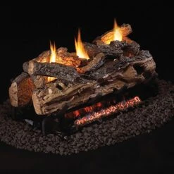 Real Fyre S9-2 Split Oak Ventless Gas Log Set, See-Thru, ANSI Certified