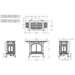 Empire White Mountain Hearth VFD10CC Cast Iron Ventless Gas Stove With 10K BTU Contour Burner, 21.5-Inches -Natural Gas Fire Place Store vfd10ccbn 1