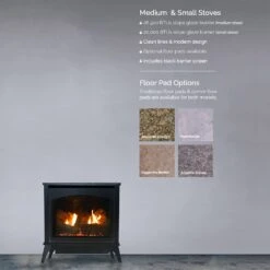 Empire White Mountain Hearth VFD30MS Spirit Steel Ventless Gas Stove With Contour Burner And Log Set, 28.25-Inches -Natural Gas Fire Place Store vfd20ms config c 10 21 1