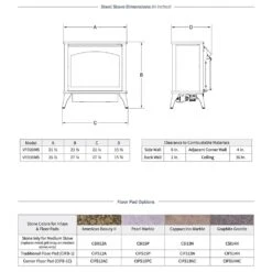Empire White Mountain Hearth VFD30MS Spirit Steel Ventless Gas Stove With Contour Burner And Log Set, 28.25-Inches -Natural Gas Fire Place Store vfd20ms config specs b 10 21 1