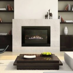 Empire White Mountain Hearth VFLC31IN Loft Ventless Fireplace Insert With Barrier And Black Liner, 31-Inches