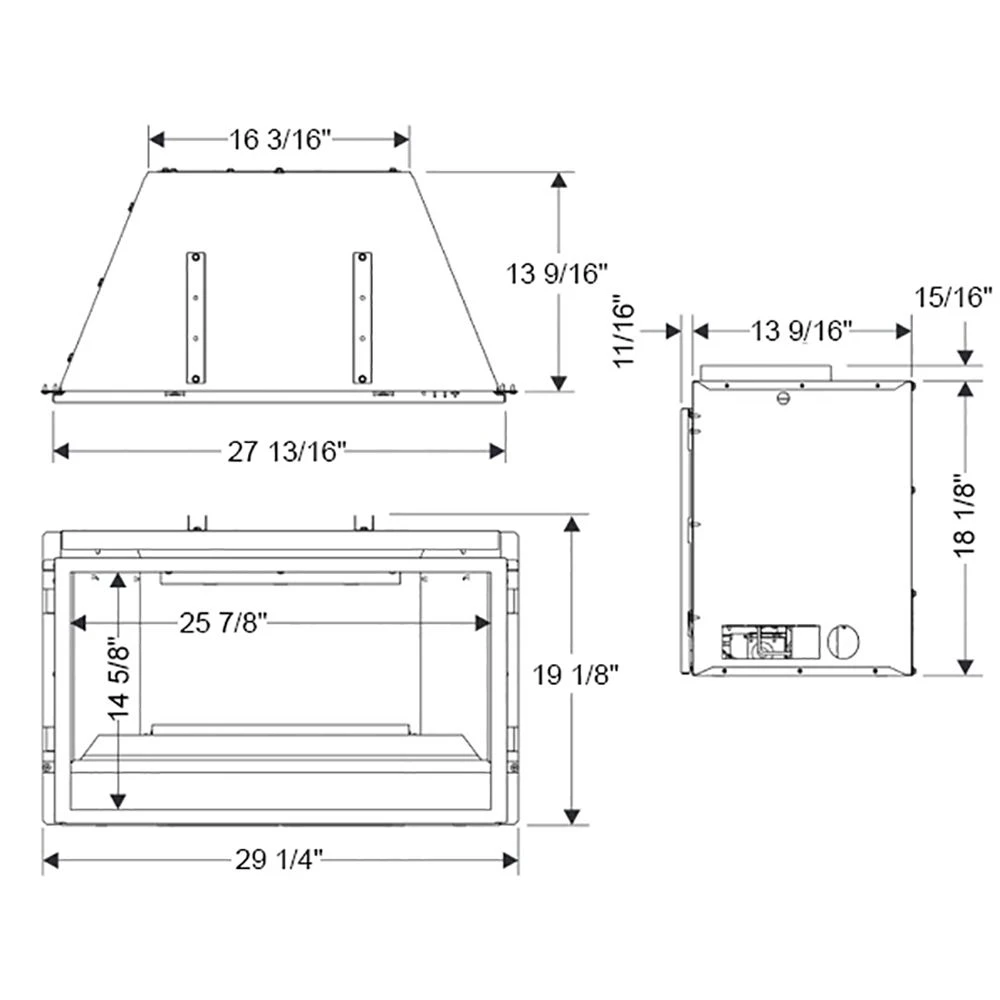Empire White Mountain Hearth VFLC31IN Loft Ventless Fireplace Insert With Barrier And Black Liner, 31-Inches 4 Empire White Mountain Hearth VFLC31IN Loft Ventless Fireplace Insert With Barrier And Black Liner, 31-Inches - Image 4