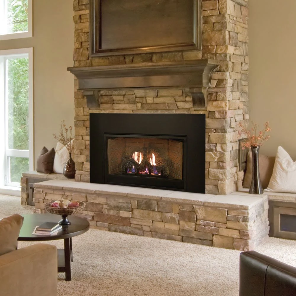 Empire White Mountain Hearth VFPC28IN Innsbrook Ventless Fireplace Insert With Log Set And Banded Brick Liner, 28-Inches 1 Empire White Mountain Hearth VFPC28IN Innsbrook Ventless Fireplace Insert With Log Set And Banded Brick Liner, 28-Inches
