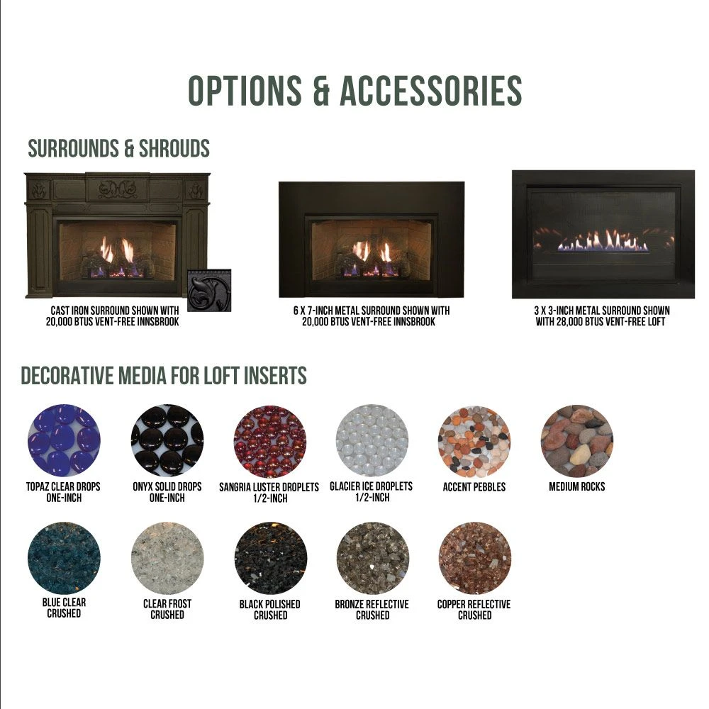 Empire White Mountain Hearth VFPC28IN Innsbrook Ventless Fireplace Insert With Log Set And Banded Brick Liner, 28-Inches 2 Empire White Mountain Hearth VFPC28IN Innsbrook Ventless Fireplace Insert With Log Set And Banded Brick Liner, 28-Inches - Image 2