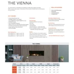 Sierra Flame VIENNA-50 50-Inch Vienna Direct Vent Built-In Linear Gas Fireplace -Natural Gas Fire Place Store vienna config d 11 22