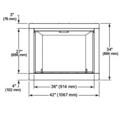 Outdoor Lifestyles Vesper 36-Inch Outdoor Gas Fireplace -Natural Gas Fire Place Store vofb36 config spec b 06 23