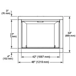 Outdoor Lifestyles Vesper 42-Inch Outdoor Gas Fireplace -Natural Gas Fire Place Store vofb42 config spec b 06 23