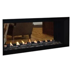 Superior 48-Inch Electronic Ignition See-Through Vent-Free Linear Gas Fireplace With Lights And Remote