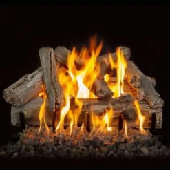 Grand Canyon Western Driftwood Double Sided Vented Gas Log Set With Stainless Steel Burner