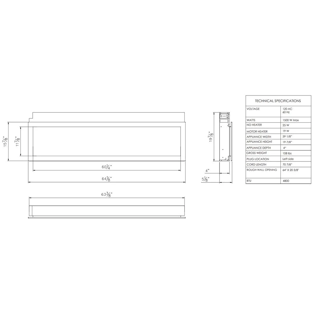Remii WM-SLIM-65 Extra Slim Smart Indoor Wall Mount Electric Fireplace With Black Steel Surround, 65-Inch 10 Remii WM-SLIM-65 Extra Slim Smart Indoor Wall Mount Electric Fireplace With Black Steel Surround, 65-Inch - Image 10