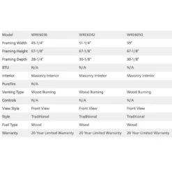 Superior 42-Inch Outdoor Masonry Wood Burning Fireplace (WRE6042) -Natural Gas Fire Place Store wre6000 e 08 21 1