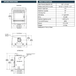 Superior WRT3920-B EPA 2.0CUFT WB Trad ClnFc Grey Stk -Natural Gas Fire Place Store wrt3920 b g 08 22