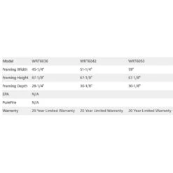 Superior 42-Inch Masonry Wood Burning Fireplace (WRT6042) 10 Superior 42-Inch Masonry Wood Burning Fireplace (WRT6042) -Natural Gas Fire Place Store wrt6036 e 08 21 1