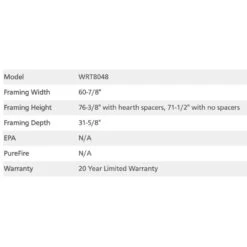 Superior 48-Inch Masonry Wood Burning Fireplace (WRT8048) -Natural Gas Fire Place Store wrt8048 f 08 21