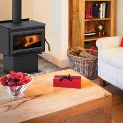 Superior Freestanding Wood Burning Stove, Cast Iron Door (WXS2021WS-B)