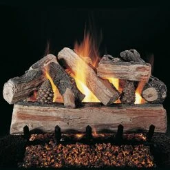 Rasmussen DF-SS-XF-Kit Double Sided CrossFire Series Stainless Steel Fireplace Log Set