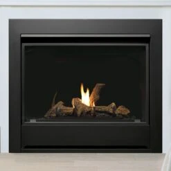 Kingsman ZCV3622 36-Inch Zero Clearance Clean View Direct Vent Gas Fireplace With Log Set