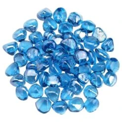 American Fire Glass 1-Inch Zircon Fire Glass, 10-Pounds, Coastal Blue Luster
