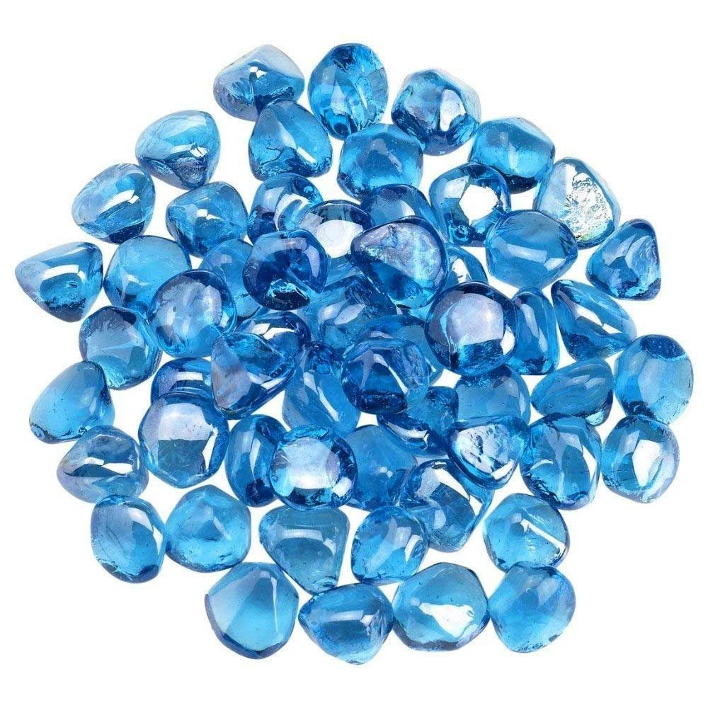 American Fire Glass 1-Inch Zircon Fire Glass, 10-Pounds, Coastal Blue Luster 1 American Fire Glass 1-Inch Zircon Fire Glass, 10-Pounds, Coastal Blue Luster