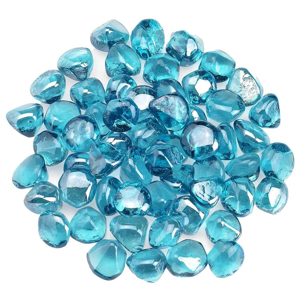 American Fire Glass 1-Inch Zircon Fire Glass, 10-Pounds, Powder Blue Luster 1 American Fire Glass 1-Inch Zircon Fire Glass, 10-Pounds, Powder Blue Luster